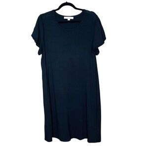 Loft Black Popover Shirt Dress Size LM